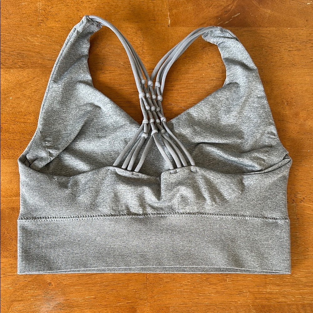 Silver Seamless Intimate Bra with Racerback Design - Picture 2 of 2